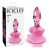Icicles N.90 - Plug Anale en Verre avec Ventouse