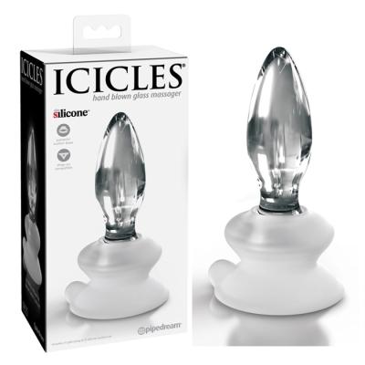 Icicles N.91 - Plug Anale en Verre avec Ventouse