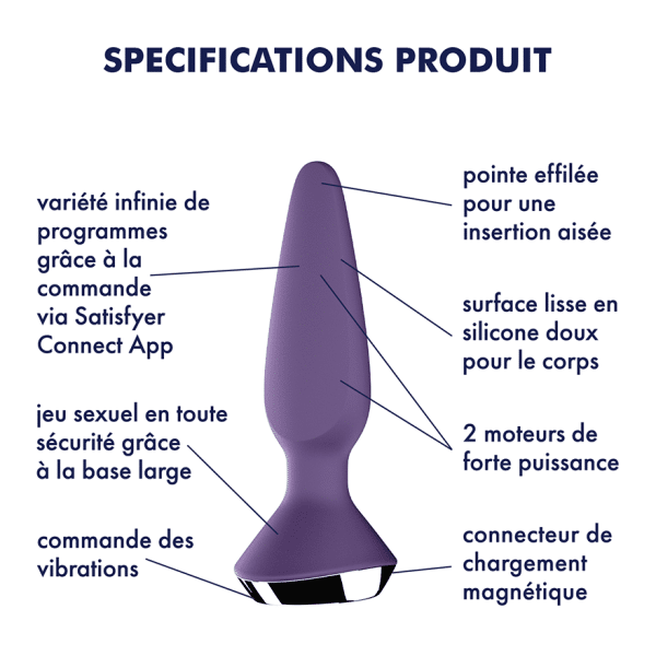 Plug-ilicious 1 - Plug Anale Rechargable BlueTooth - Satisfyer – Image 5