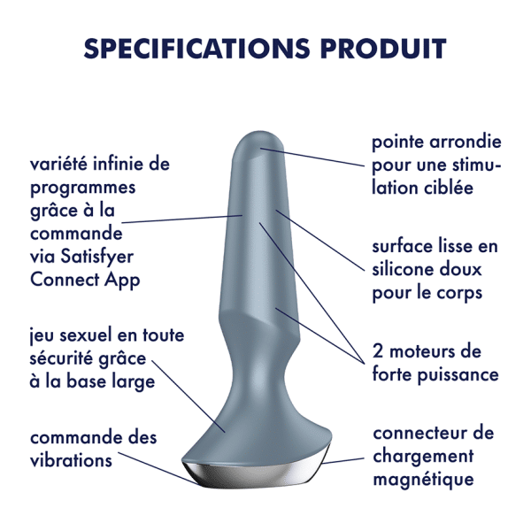 Plug-ilicious 2 - Plug Anale Rechargable BlueTooth - Satisfyer – Image 5