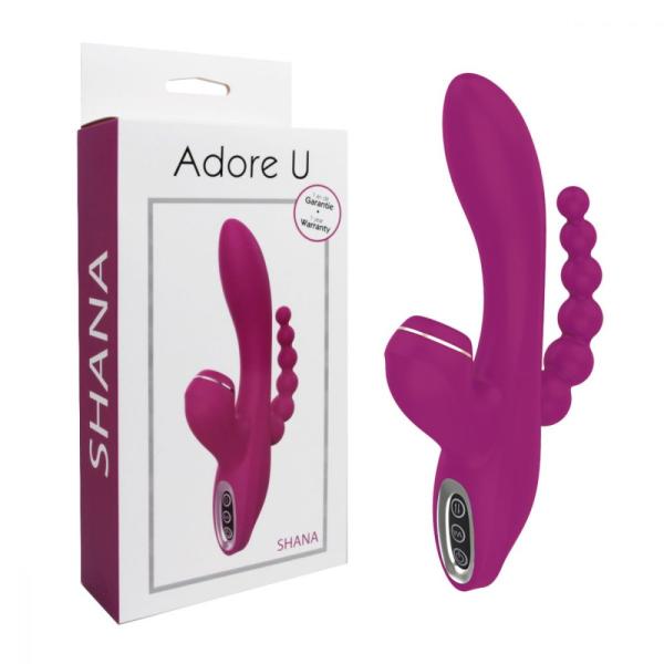 Shana - Vibrateur Triple Stimulation à Impulsions d'Air - Adore U – Image 3