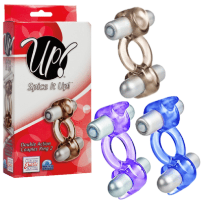 Double Action Couples Ring 2 - Spice it Up! - Anneau Double Vibrant - California Exotics