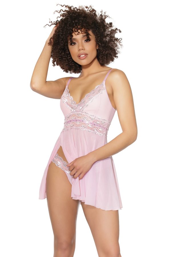 Ensemble Nuisette et String - 21508 - Coquette – Image 6