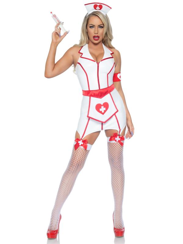 Infirmière Sexy en Vynile - Costume - 86985 - Leg Avenue – Image 2