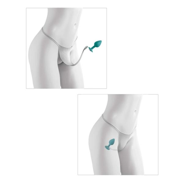 S-L - Crotchless Secret Gem - Culotte avec Plug Anale - Hook Up Panties