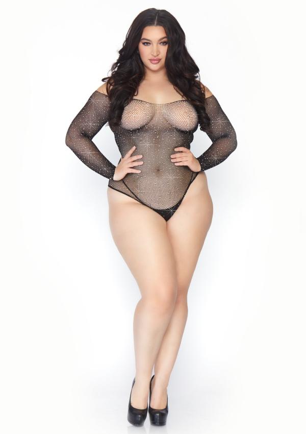 Body en Filet avec Strass - 89231X - Grande Taille - Leg Avenue – Image 2