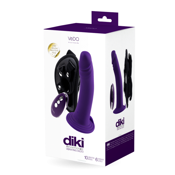 Diki Rechargeable Vibrating Strap-On - Ensemble de Harnais Vibrant - Vèdo – Image 7