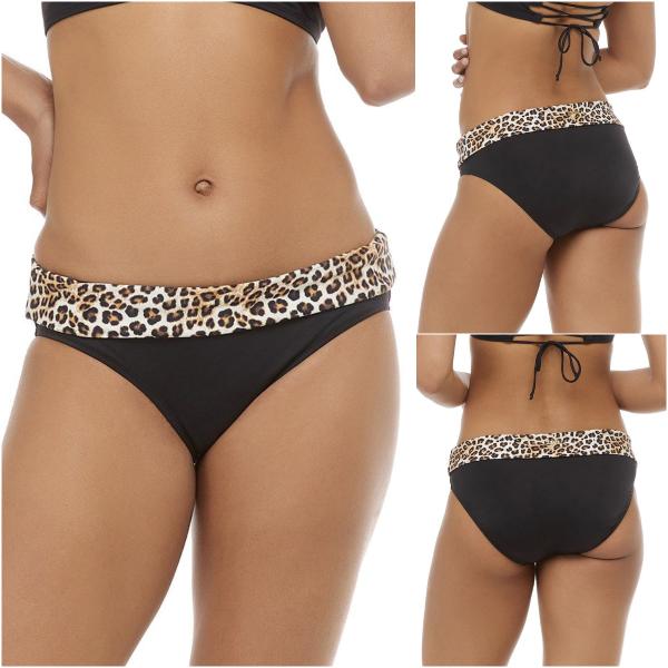 Bas de Maillot de Bain MID WAIST FOLD OVER SAFARI - 71738 - SKYE