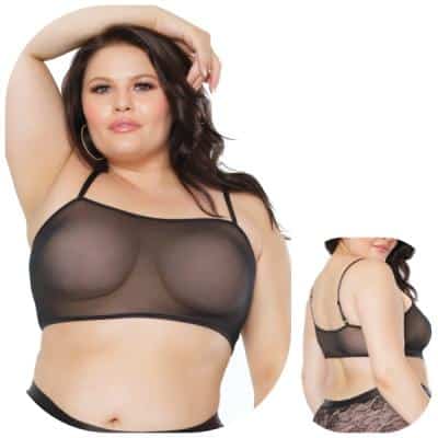 Bralette en Maille avec Bretelles - 22135X - Grande Taille - Coquette