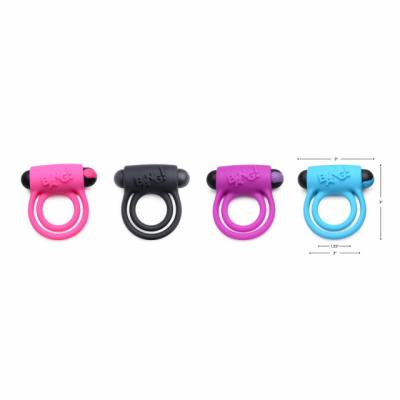 Cock Ring + Bullet with Remote Control - Anneau Double Rechargeable à Distance - Bang!