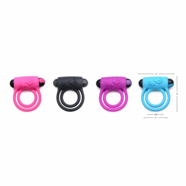 Cock Ring + Bullet with Remote Control - Anneau Double Rechargeable à Distance - Bang!