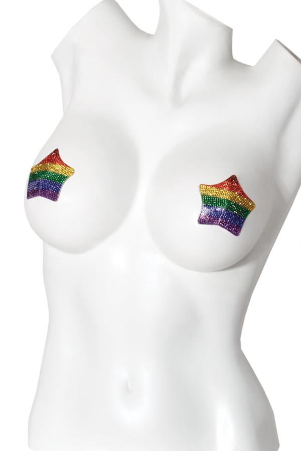 Étoile avec Strass Multi-Couleur - 7265 - Pastille à Mamelon – Image 3