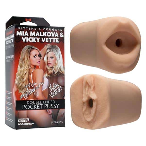 Mia Malkova & Vicky Vette - Double Ended Pocket Pussy - Masturbateur Signature - Doc Jonhson