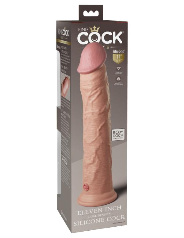 Eleven Inch - Dual Density Silicone Cock - King Cock Elite