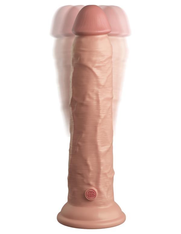 Nine Inch - Vibrating + Dual Density Silicone Cock with Remote - Vibrateur Réaliste -King Cock Elite – Image 2