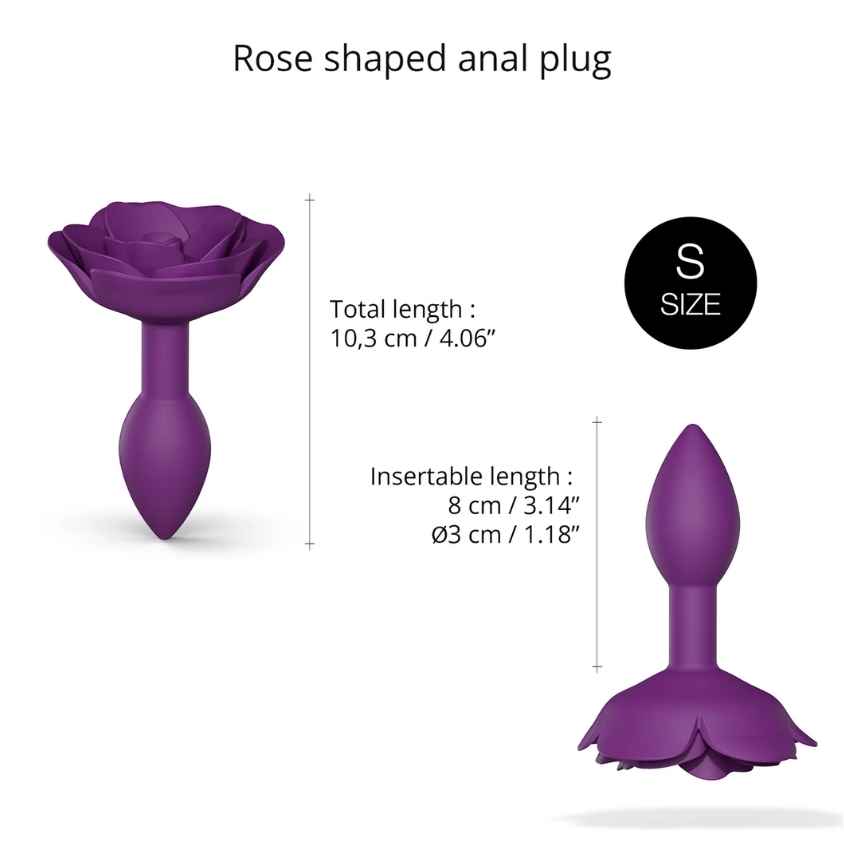 Vue des deux tailles (Small et Medium) du Plug Anal Open Roses pour la comparaison.