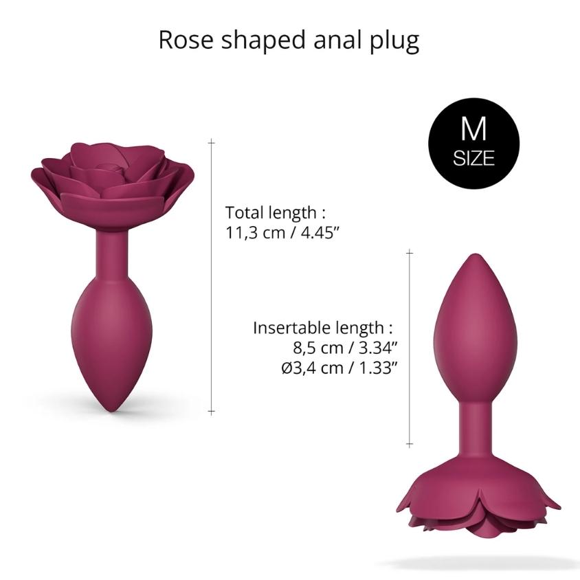 Vue des deux tailles (Small et Medium) du Plug Anal Open Roses pour la comparaison.