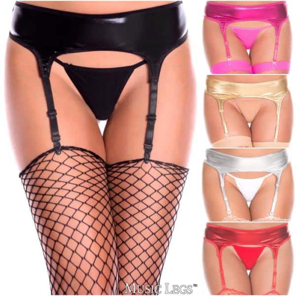 Porte-Jarretelles en Wetlook - 7726 - Music Legs