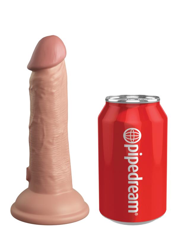 Six Inch - Vibrating + Dual Density Silicone Cock - Vibrateur Réaliste - King Cock Elite – Image 3