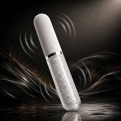 Stardust Charm Blanc – Vibrateur Cristaux Verre Borosilicate Silicone Platine | NS Novelties