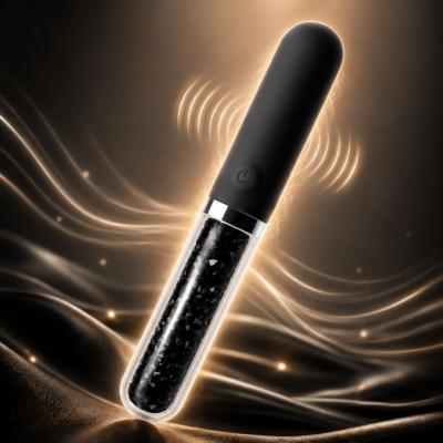 Stardust Posh Noir – Vibrateur Balle Cristaux Borosilicate Verre Silicone | NS Novelties