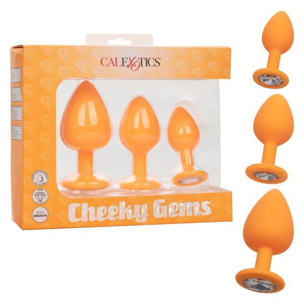 Cheeky Gems - Ensemble de Plugs Anales Ornées d'un Bijou - California Exotics – Image 11