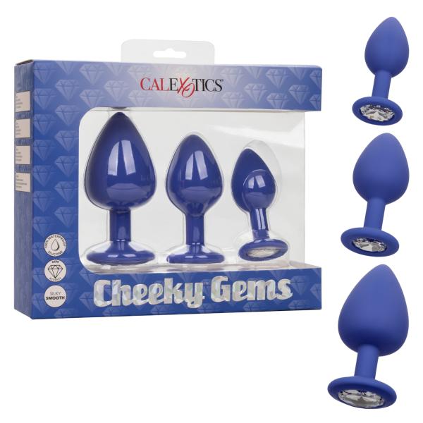 Cheeky Gems - Ensemble de Plugs Anales Ornées d'un Bijou - California Exotics – Image 10
