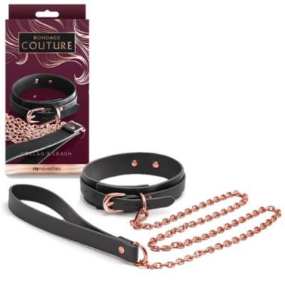 Collar & Leash - Bondage Couture - Collier avec Laisse - Ns Novelties