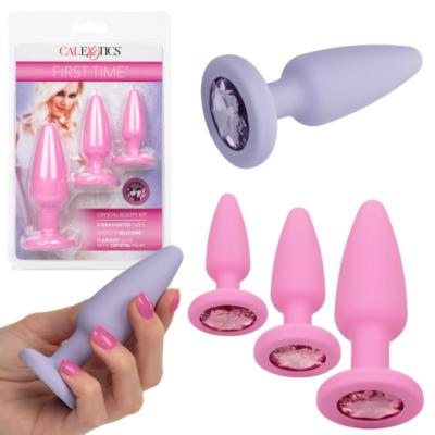 Crystal Booty Kit - First Time - Ensemble de Plugs Anales - California Exotics