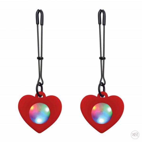 Silicone Light Up - Tweezer Nipple Clamps - Charmed - Pinces à Mamelons - Xr Brands – Image 3