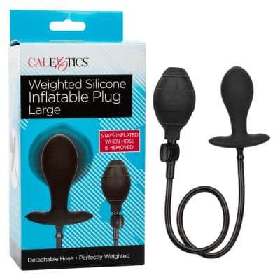 Weighted Silicone Inflatable Plug Large - Plug Anale Gonflable - California Exotics