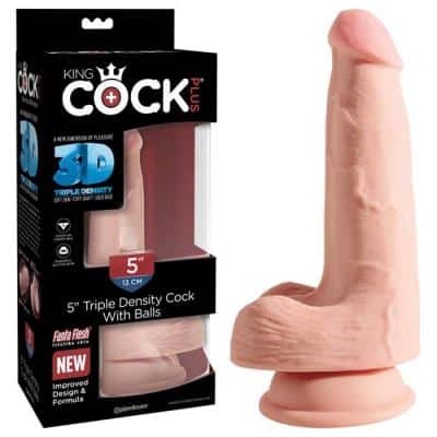 5 Triple Density Cock with Balls - King Cock Plus - Gode Réaliste