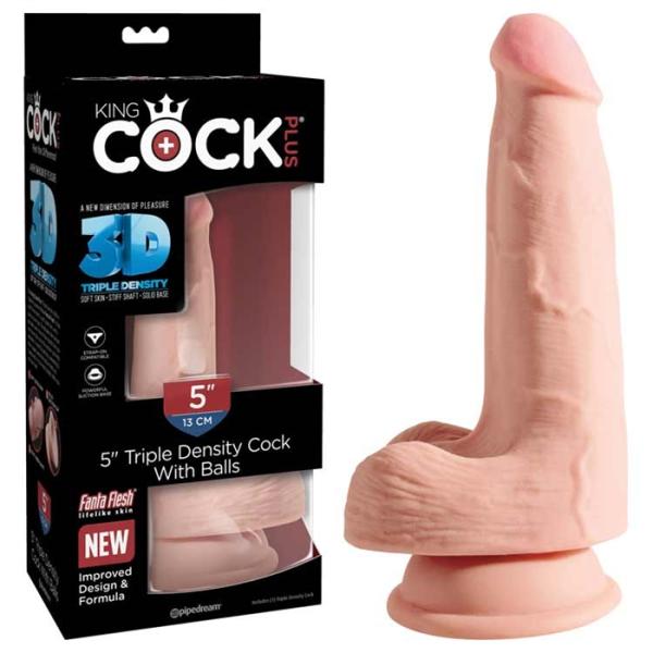 5 Triple Density Cock with Balls - King Cock Plus - Gode Réaliste