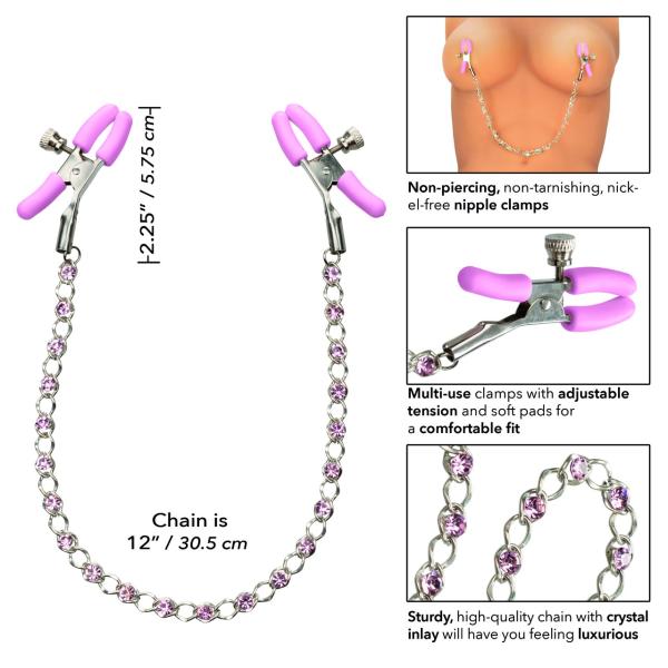 First Time Crystal Nipple Teasers – Pinces à Mamelons – California Exotics – Image 4