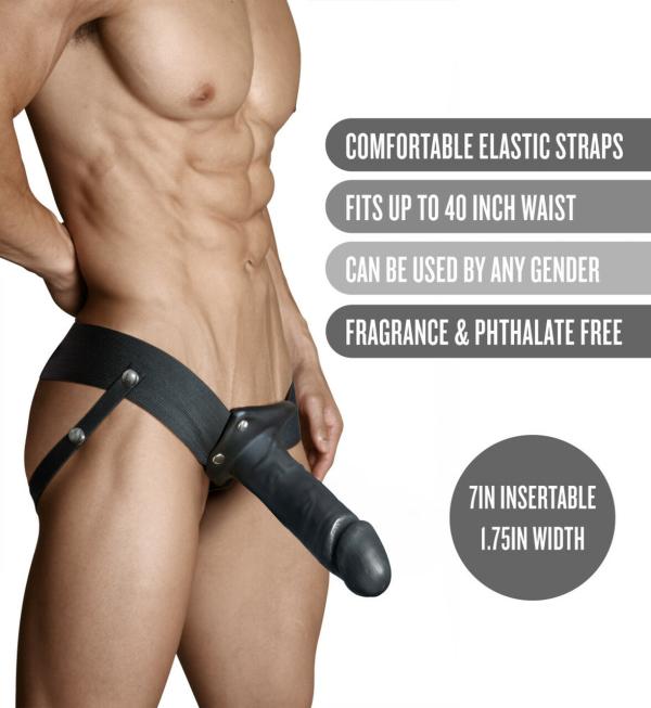 Hollow Strap-On Noir - Dr.Skin - Harnais pour Lui - Blush – Image 6