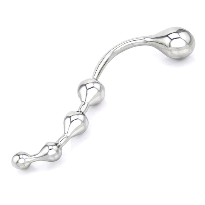 Stainless Steel Twisted Dildo with 4 Bulbs - Gode en Métal - Xbliss