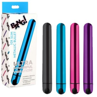 10X Slim Metallic Bullet - Vibrateur Classique Rechargeable - Bang!