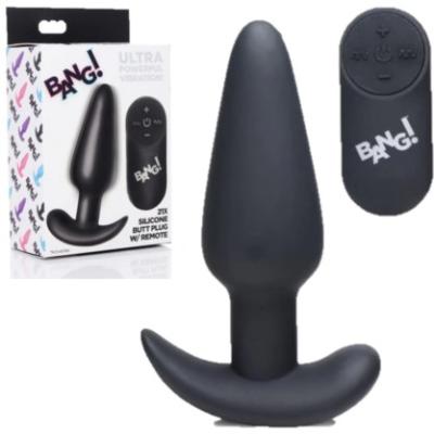 21X Silicone Butt Plug WRemote - Plug Anale à Distance - Bang!