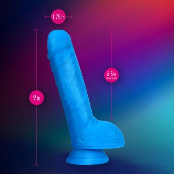 9 Silicone Dual Density Cock with Balls - Gode en Silicone Fluo - Blush – Image 6