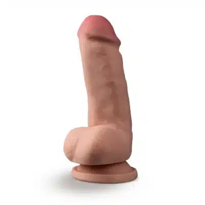 Dr. Skin 7 Inch Girthy Posable Dildo - Gode Réaliste Pliable - Blush