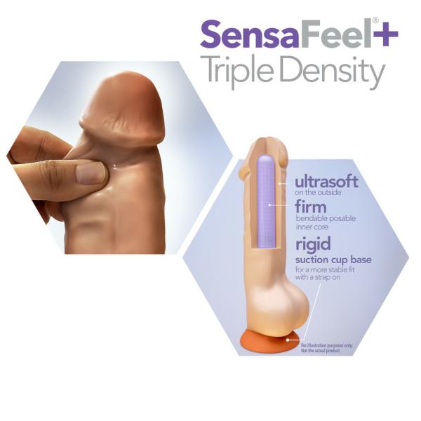 Dr. Skin 7 Inch Girthy Posable Dildo - Gode Réaliste Pliable - Blush