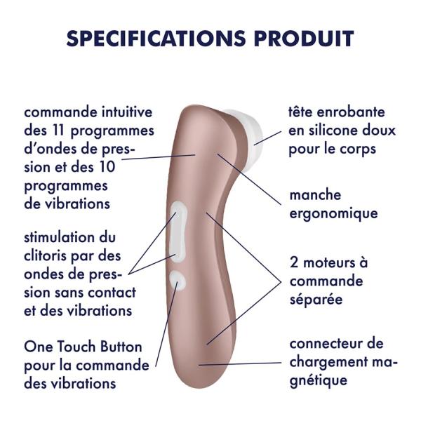 Pro 2+ - Masseur Clitoridien Vibrant à Impulsion d’Air – Satisfyer – Image 3
