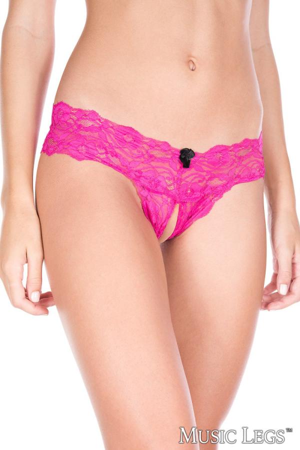 Thong en Dentelle sans Entre-Jambes - 10013 - Music Legs – Image 2
