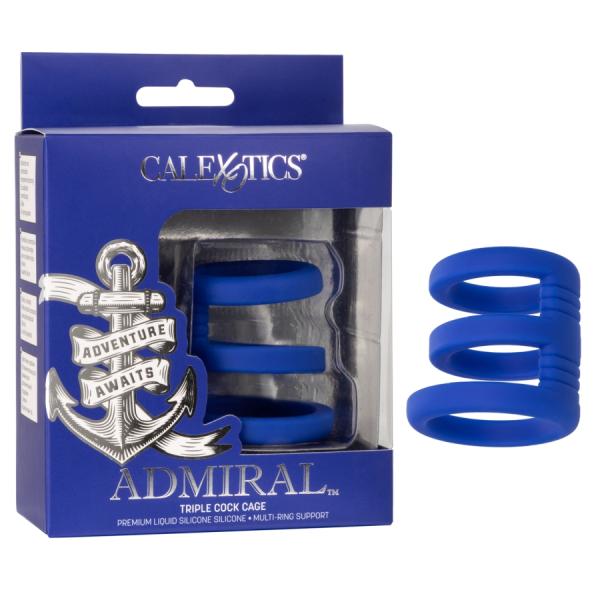Triple Cock Cage – Admiral – Anneau Triple – California Exotics