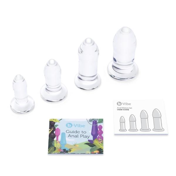 Anal Dilatators Set - Ensemble de Plugs Anales en Verre - B-Vibe – Image 5