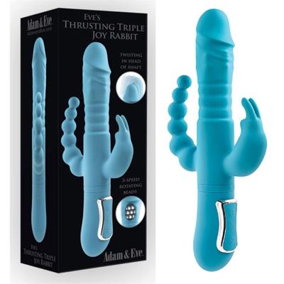 Eve's Thrusthing Triple Joy Rabbit - Vibrateur Triple Stimulation - Adam & Eve