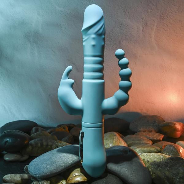 Eve's Thrusting Triple Joy Rabbit - Vibrateur Triple Stimulation - Adam & Eve – Image 10