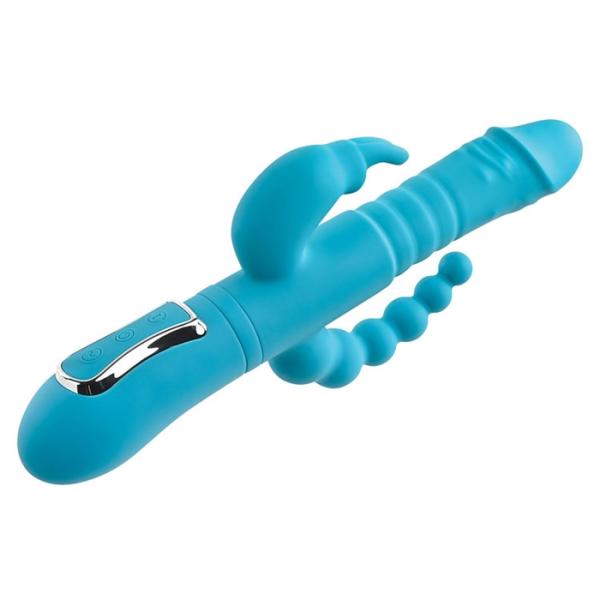 Eve's Thrusting Triple Joy Rabbit - Vibrateur Triple Stimulation - Adam & Eve – Image 5