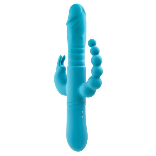 Eve's Thrusting Triple Joy Rabbit - Vibrateur Triple Stimulation - Adam & Eve – Image 3