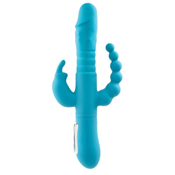 Eve's Thrusting Triple Joy Rabbit - Vibrateur Triple Stimulation - Adam & Eve – Image 2